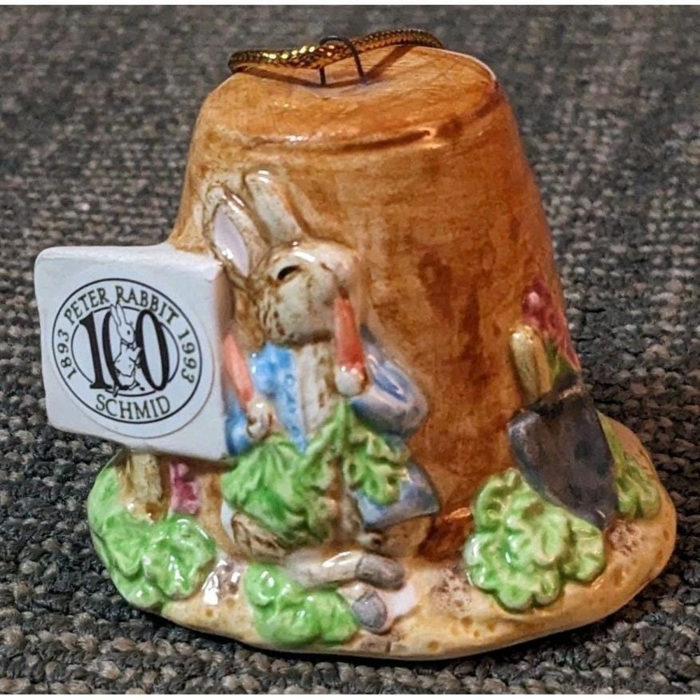 Vtg Schmid F Warne Celebrating 100 Years of Beatrix Peter Rabbit Ornament 1993